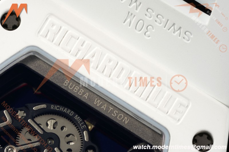 Richard Mille - RM055 Bubba Watson Asia Edition CER/RU Wht/Red Rehaut Skeleton APSF RMUL2