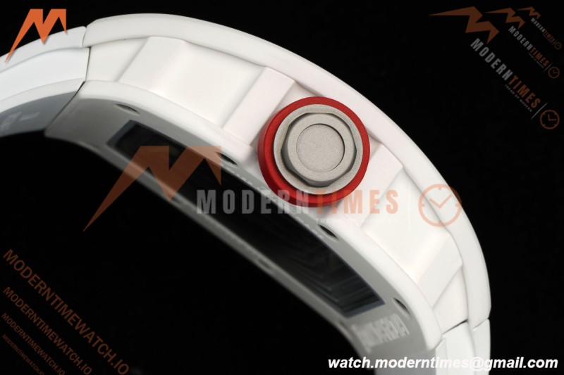 Richard Mille - RM055 Bubba Watson Asia Edition CER/RU Wht/Red Rehaut Skeleton APSF RMUL2