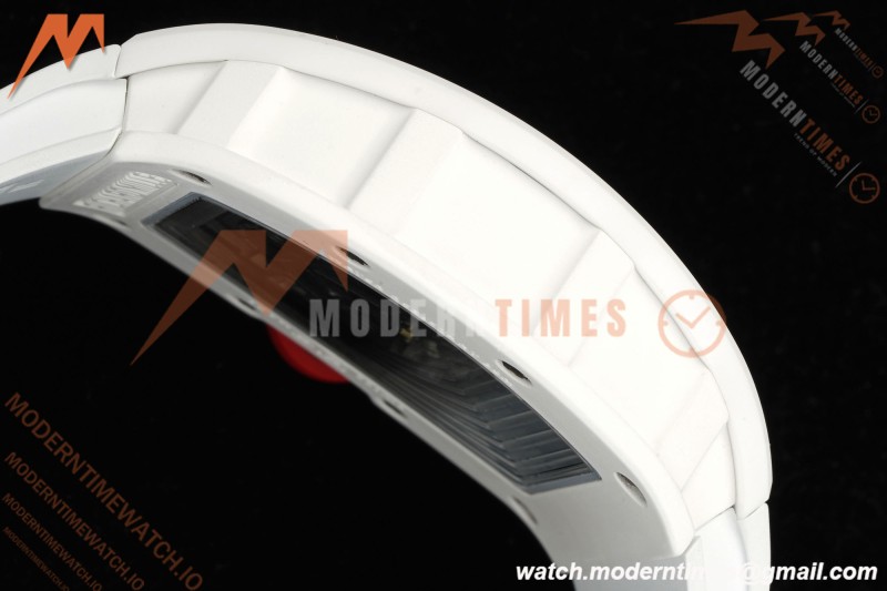 Richard Mille - RM055 Bubba Watson Asia Edition CER/RU Wht/Red Rehaut Skeleton APSF RMUL2