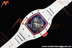 Richard Mille - RM055 Bubba Watson Asia Edition CER/RU Wht/Red Rehaut Skeleton APSF RMUL2