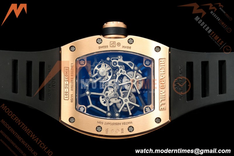 Richard Mille - RM035 Americas Rafael Nadal "Gold Toro" RG/RU Blk/Ske ZF RMUL1 | Richard Mille - RM035 아메리카 라파엘 나달 "골드 토로" RG/RU Blk/Ske ZF RMUL1