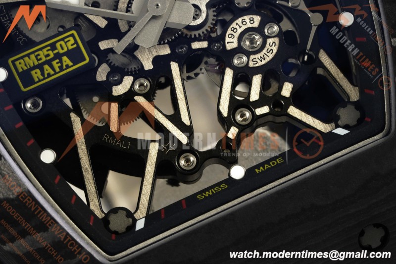 Richard Mille - RM35-02 Rafael Nadal Blk/Wht/Wht FC/VRU ZF V7 RMAL1 | 리차드 밀 - RM35-02 라파엘 나달 블랙/화이트/화이트 FC/VRU ZF V7 RMAL1