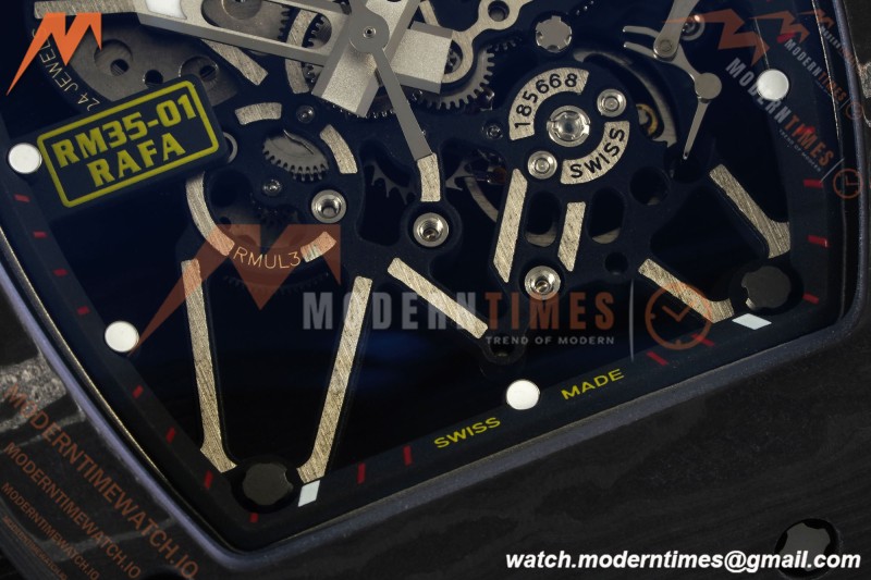 Richard Mille - RM35-01 Rafael Nadal Blk/Blk/Red FC/VRU ZF Hand-wind RMUL3 | 리차드 밀 - RM35-01 라파엘 나달 블랙/블랙/레드 FC/VRU ZF 수동 와인딩 RMUL3