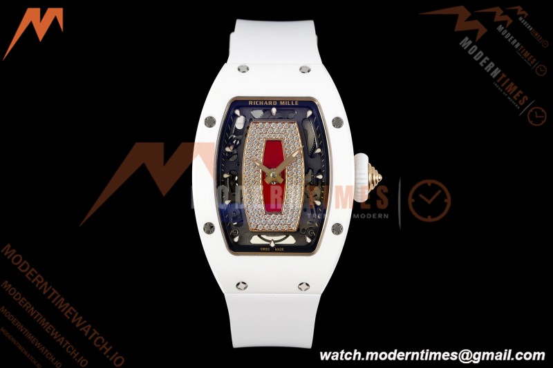 Richard Mille - RM07-01 White Ceramic CER/RU Red Onyx ZF Asian CRMA2 | 리차드 밀 - RM07-01 화이트 세라믹 CER/RU 레드 오닉스 ZF 아시안 CRMA2