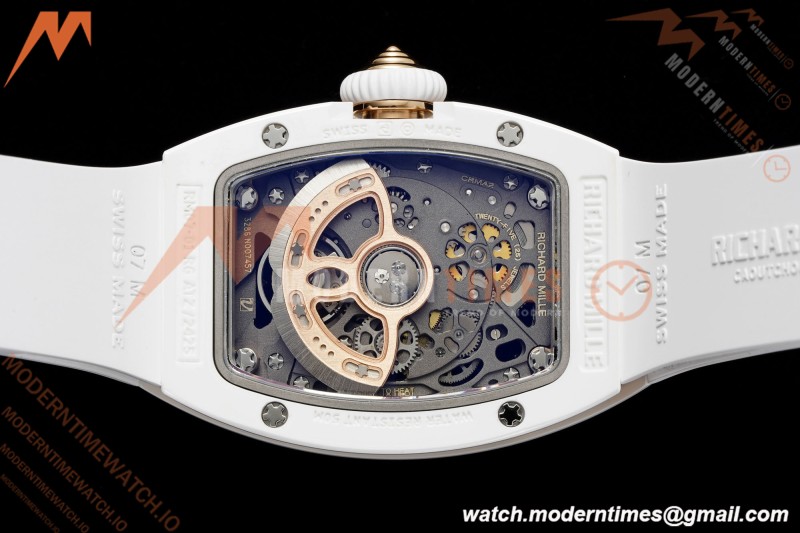 Richard Mille - RM07-01 White Ceramic CER/RU Red Onyx ZF Asian CRMA2 | 리차드 밀 - RM07-01 화이트 세라믹 CER/RU 레드 오닉스 ZF 아시안 CRMA2