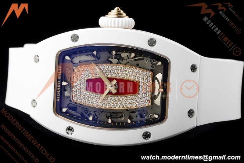Richard Mille - RM07-01 White Ceramic CER/RU Red Onyx ZF Asian CRMA2 | 리차드 밀 - RM07-01 화이트 세라믹 CER/RU 레드 오닉스 ZF 아시안 CRMA2
