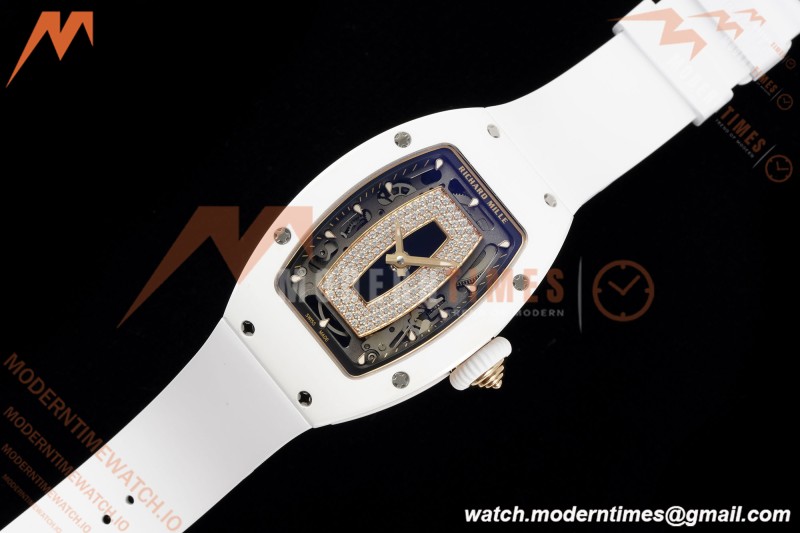 Richard Mille - RM07-01 White Ceramic CER/RU Black Onyx ZF Asian CRMA2 | 리차드 밀 - RM07-01 화이트 세라믹 CER/RU 블랙 오닉스 ZF 아시안 CRMA2