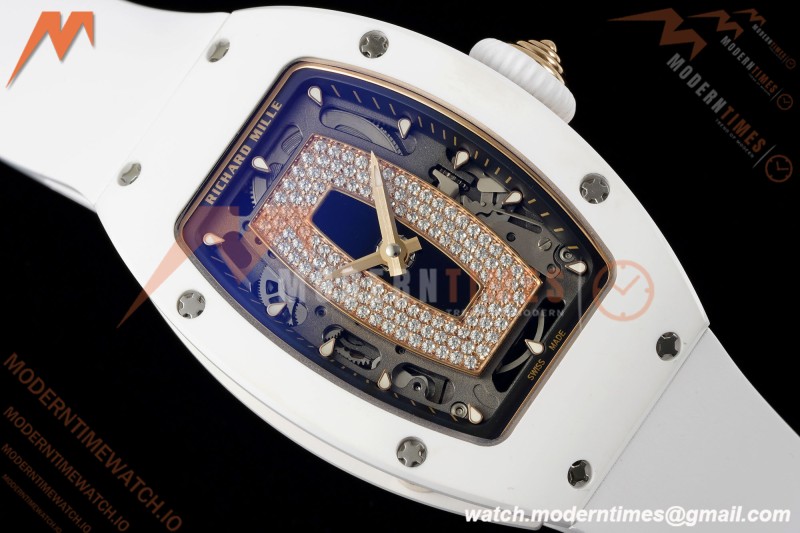 Richard Mille - RM07-01 White Ceramic CER/RU Black Onyx ZF Asian CRMA2 | 리차드 밀 - RM07-01 화이트 세라믹 CER/RU 블랙 오닉스 ZF 아시안 CRMA2