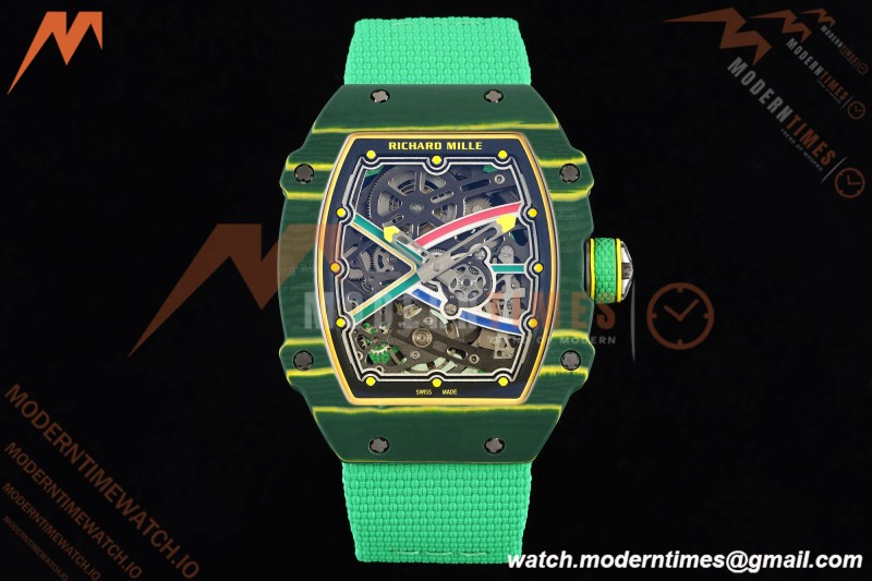 Richard Mille - RM67-02 Custom Made Wayde van Niekerk Green NTPT FC/NY Grn/Blk Skeleton VAF CRMA7