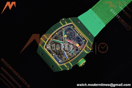 Richard Mille - RM67-02 Custom Made Wayde van Niekerk Green NTPT FC/NY Grn/Blk Skeleton VAF CRMA7