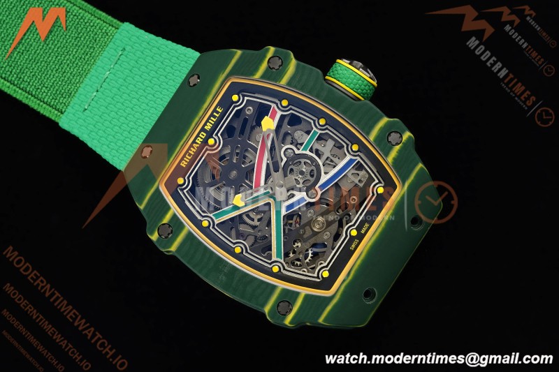 Richard Mille - RM67-02 Custom Made Wayde van Niekerk Green NTPT FC/NY Grn/Blk Skeleton VAF CRMA7
