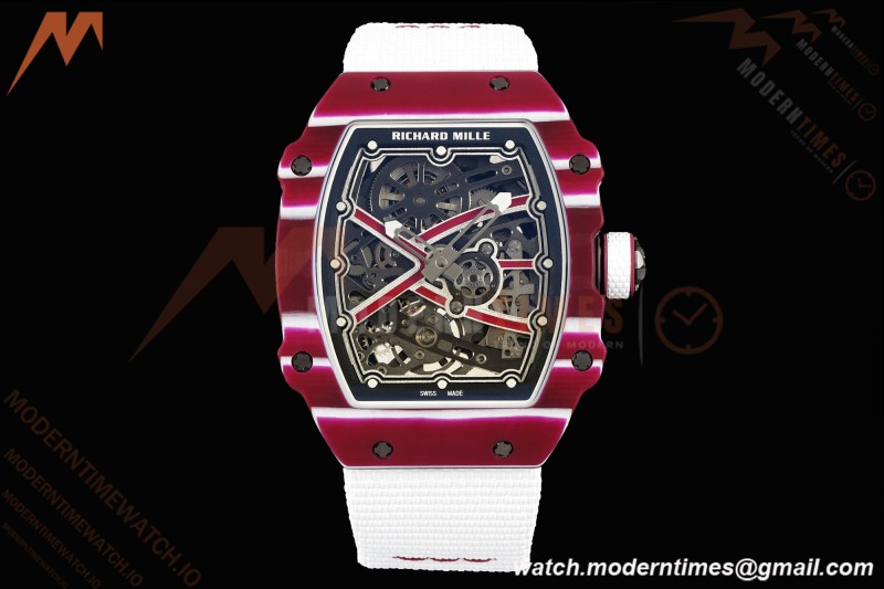 Richard Mille - RM67-02 Custom Made Mutaz Barshim Red NTPT FC/NY Red/Blk Skeleton VAF CRMA7 | 리차드 밀 - RM67-02 커스텀 메이드 무타즈 바르심 레드 NTPT FC/NY 레드/블랙 스켈레톤 VAF CRMA7