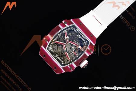 Richard Mille - RM67-02 Custom Made Mutaz Barshim Red NTPT FC/NY Red/Blk Skeleton VAF CRMA7