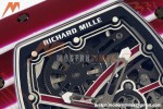 Richard Mille - RM67-02 Custom Made Mutaz Barshim Red NTPT FC/NY Red/Blk Skeleton VAF CRMA7 | 리차드 밀 - RM67-02 커스텀 메이드 무타즈 바르심 레드 NTPT FC/NY 레드/블랙 스켈레톤 VAF CRMA7