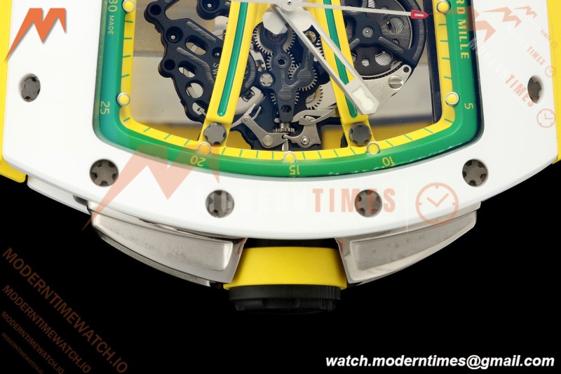 Richard Mille - RM061 Yohan Blake White Ceramic Grn/Yelw/Yelw Skeleton APSF RMUL2