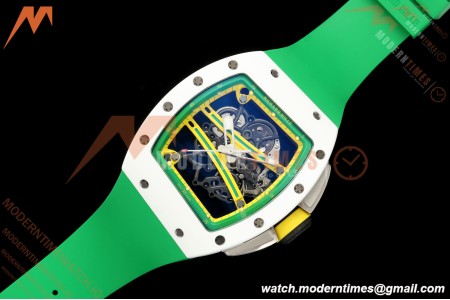 Richard Mille - RM061 Yohan Blake White Ceramic Grn/Yelw/Grn Skeleton APSF RMUL2
