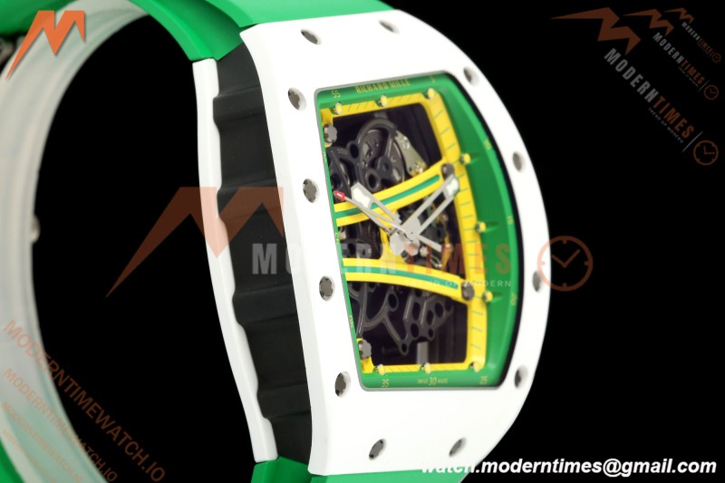 Richard Mille - RM061 Yohan Blake White Ceramic Grn/Yelw/Grn Skeleton APSF RMUL2