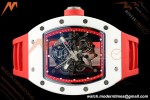 Richard Mille - RM055 Bubba Watson Asia Edition White CER/RU Blk/Red Rehaut Skeleton APSF RMUL2