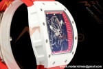 Richard Mille - RM055 Bubba Watson Asia Edition White CER/RU Blk/Red Rehaut Skeleton APSF RMUL2