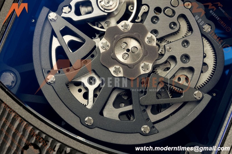 Richard Mille - RM35-02 Custom Made Black NTPT FC/RU Red/Blk Skeleton VPF RMAL1 Free Sprung | Richard Mille - RM35-02 맞춤 제작 블랙 NTPT FC/RU 레드/블랙 스켈레톤 VPF RMAL1 프리 스프링