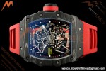 Richard Mille - RM35-02 Custom Made Black NTPT FC/RU Red/Blk Skeleton VPF RMAL1 Free Sprung | Richard Mille - RM35-02 맞춤 제작 블랙 NTPT FC/RU 레드/블랙 스켈레톤 VPF RMAL1 프리 스프링