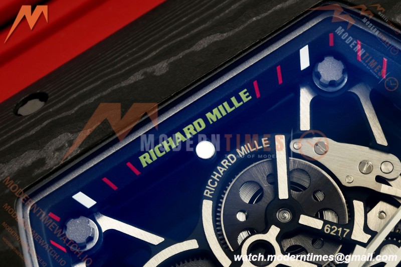 Richard Mille - RM35-02 Custom Made Black NTPT FC/RU Red/Blk Skeleton VPF RMAL1 Free Sprung | Richard Mille - RM35-02 맞춤 제작 블랙 NTPT FC/RU 레드/블랙 스켈레톤 VPF RMAL1 프리 스프링