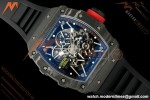 Richard Mille - RM35-02 Custom Made Black NTPT FC/RU Blk/Blk Skeleton VPF RMAL1 Free Sprung