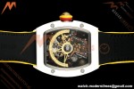Richard Mille - RM88 Smiley White Ceramic Velcro Yellow Nylon Strap Skeleton Dial RMF Tourbillon