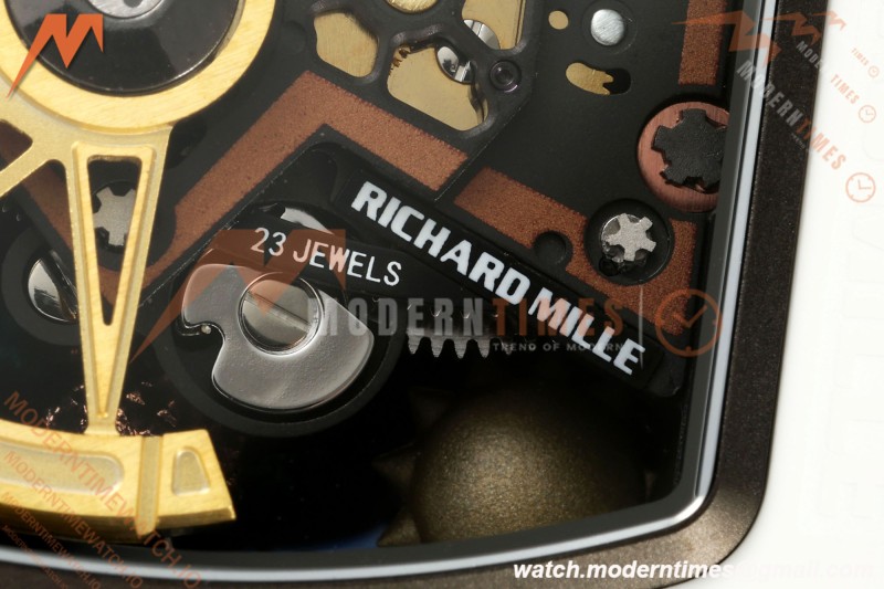 Richard Mille - RM88 Smiley White Ceramic Velcro Yellow Nylon Strap Skeleton Dial RMF Tourbillon