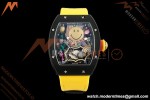 Richard Mille - RM88 Smiley Black Ceramic Velcro Yellow Nylon Strap Skeleton Dial RMF Tourbillon