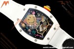 Richard Mille - RM88 Smiley White Ceramic Velcro White Nylon Strap Skeleton Dial RMF Tourbillon