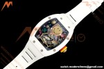 Richard Mille - RM88 Smiley White Ceramic White Rubber Strap Skeleton Dial RMF Tourbillon