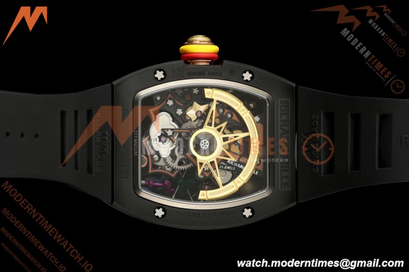 Richard Mille - RM88 Smiley Black Ceramic Black Rubber Strap Skeleton Dial RMF Tourbillon
