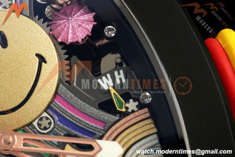 Richard Mille - RM88 Smiley Black Ceramic Yellow Rubber Strap Skeleton Dial RMF Tourbillon