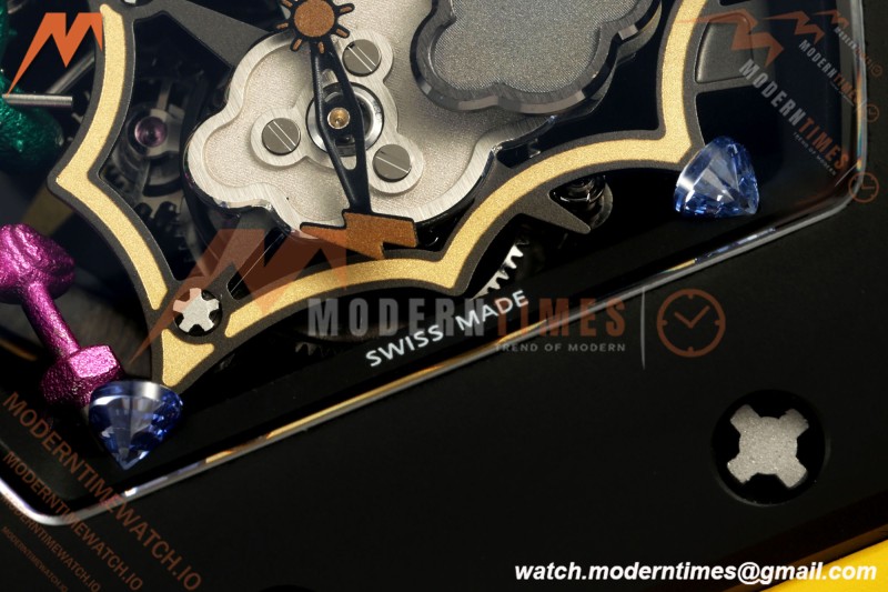 Richard Mille - RM88 Smiley Black Ceramic Yellow Rubber Strap Skeleton Dial RMF Tourbillon