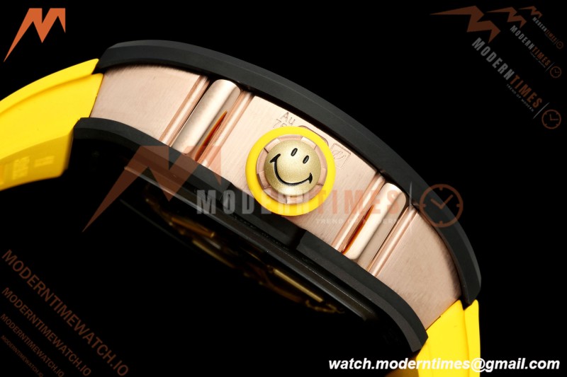 Richard Mille - RM88 Smiley Black Ceramic Yellow Rubber Strap Skeleton Dial RMF Tourbillon