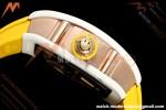 Richard Mille - RM88 Smiley White Ceramic Yellow Rubber Strap Skeleton Dial RMF Tourbillon