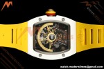 Richard Mille - RM88 Smiley White Ceramic Yellow Rubber Strap Skeleton Dial RMF Tourbillon