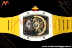 Richard Mille - RM88 Smiley White Ceramic Yellow Rubber Strap Skeleton Dial RMF Tourbillon