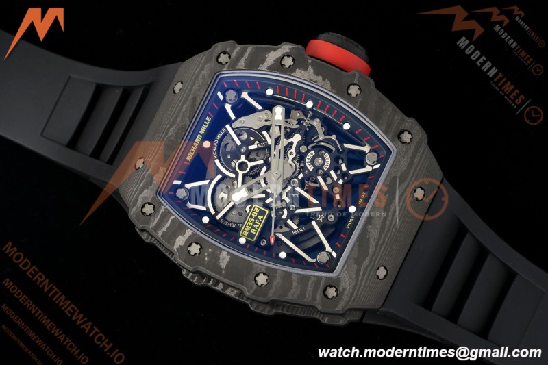 Richard Mille - RM35-02 Rafael Nadal Blk/Blk/Red NTPT Skeleton Dial APSF RMAL1 | 리차드 밀 - RM35-02 라파엘 나달 블랙/블랙/레드 NTPT 스켈레톤 다이얼 APSF RMAL1