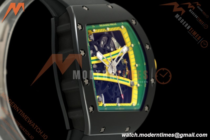 Richard Mille - RM061 Yohan Blake Black Ceramic Blk/Grn/Yelw Skeleton RF Free Sprung Titanium RMUL2
