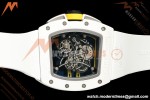 Richard Mille - RM061 Asian Limited Edition White Ceramic Wht/Grn/Yelw Skeleton RF Free Sprung Titanium RMUL2