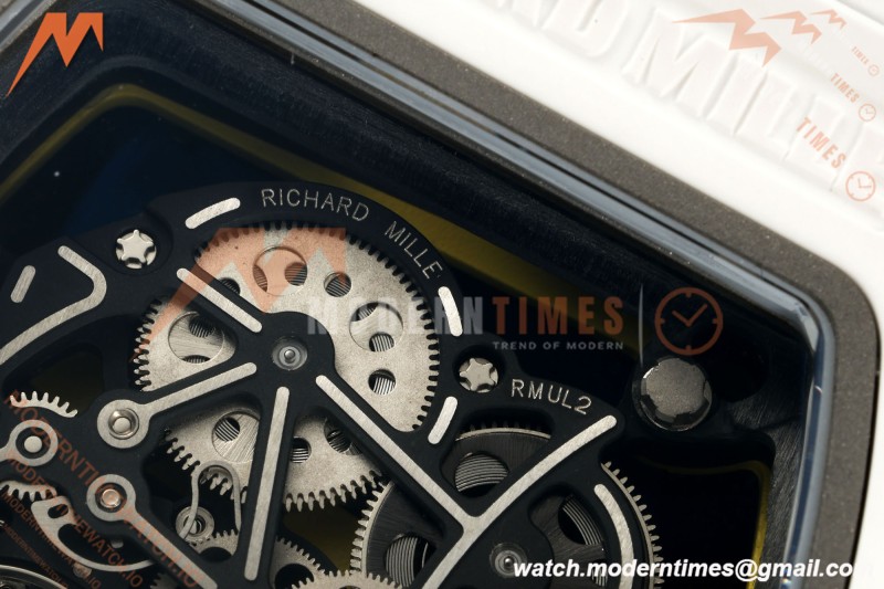 Richard Mille - RM061 Asian Limited Edition White Ceramic Wht/Grn/Yelw Skeleton RF Free Sprung Titanium RMUL2