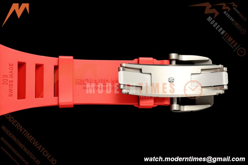 Richard Mille - RM35-02 Custom Made Black NTPT MOD Case FC/RU Red/Blk Skeleton VAF RMAL1 Free Sprung