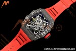 Richard Mille - RM35-02 Custom Made Black NTPT MOD Case FC/RU Red/Blk Skeleton VAF RMAL1 Free Sprung