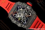 Richard Mille - RM35-02 Custom Made Black NTPT MOD Case FC/RU Red/Blk Skeleton VAF RMAL1 Free Sprung