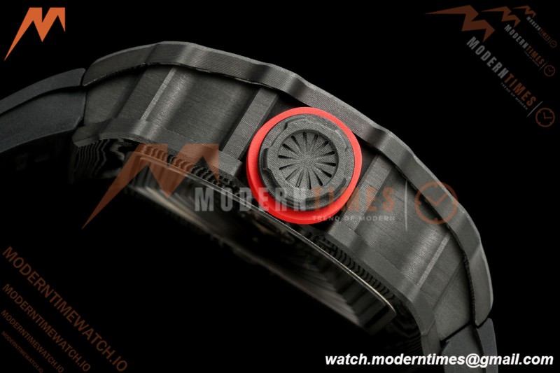 Richard Mille - RM35-02 Custom Made Black NTPT MOD Case FC/RU Blk/Blk Skeleton VAF RMAL1 Free Sprung