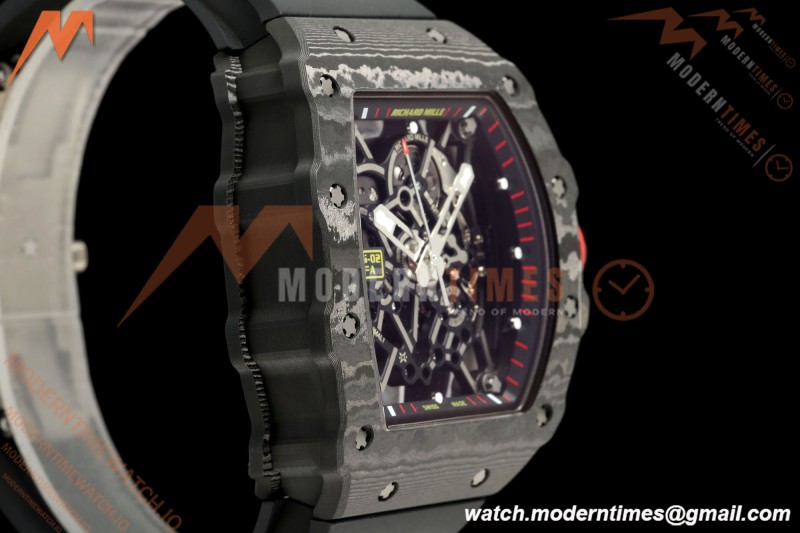 Richard Mille - RM35-02 Custom Made Black NTPT MOD Case FC/RU Blk/Blk Skeleton VAF RMAL1 Free Sprung
