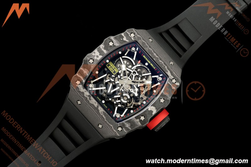 Richard Mille - RM35-02 Custom Made Black NTPT MOD Case FC/RU Blk/Blk Skeleton VAF RMAL1 Free Sprung