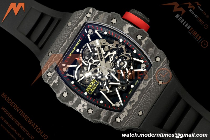 Richard Mille - RM35-02 Custom Made Black NTPT MOD Case FC/RU Blk/Blk Skeleton VAF RMAL1 Free Sprung